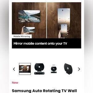 SAMSUNG 43-55" Auto-Rotate Wall Mount (200x200
VESA Compatible) VG-ARAB22WMTZA